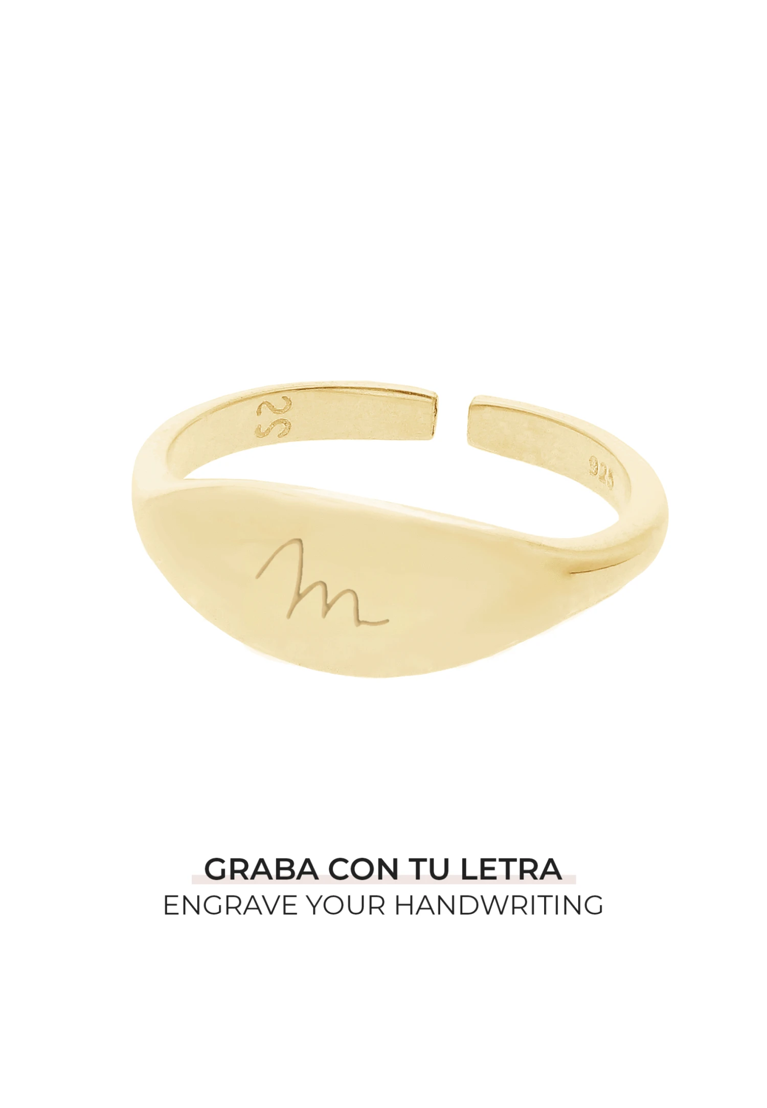 San Saru ANILLO PURNIT CHAPADO EN ORO (PERSONALIZADO)