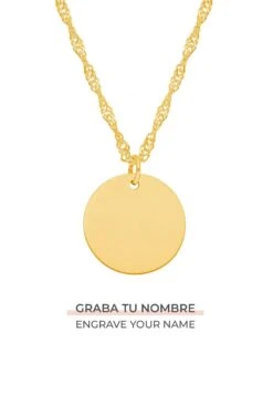 San Saru COLLAR CHANDRAKANTA CHAPADO EN ORO