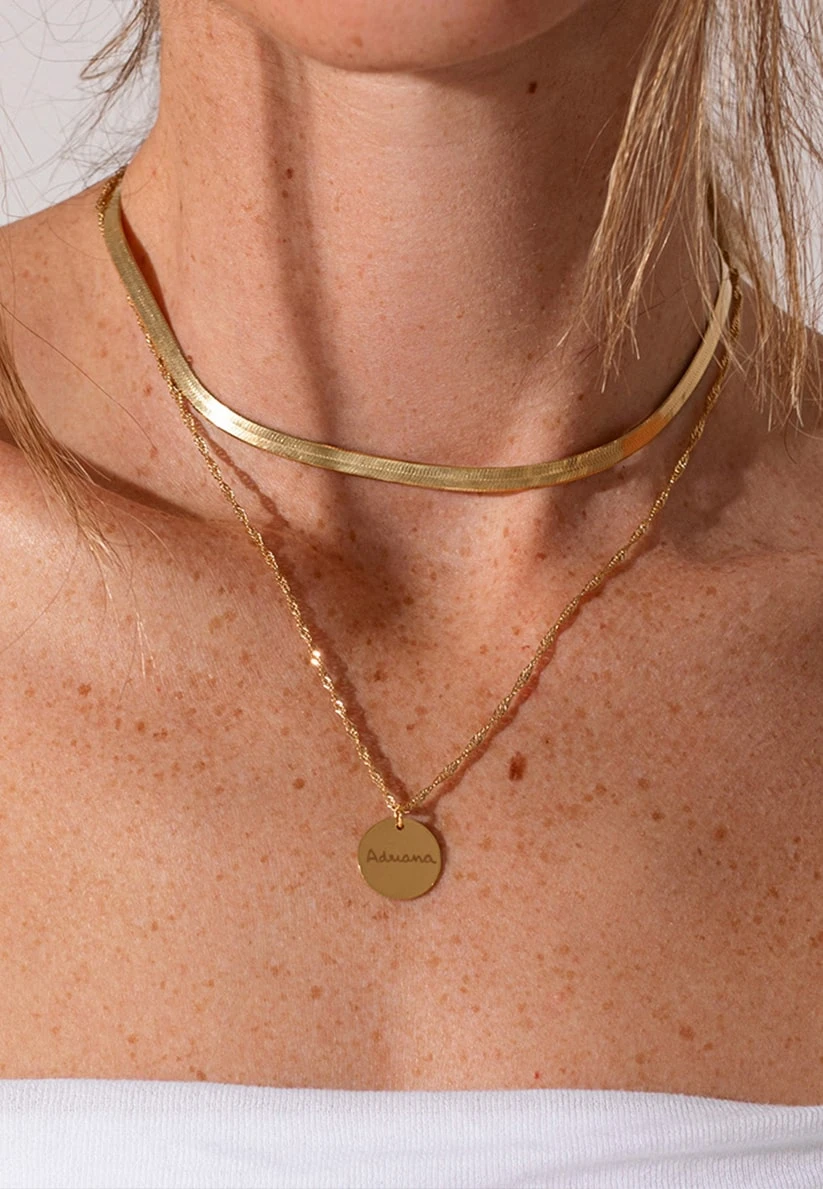 San Saru COLLAR CHANDRAKANTA CHAPADO EN ORO (PERSONALIZADO) - Image 2