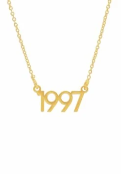 San Saru COLLAR NAMBAR CHAPADO EN ORO