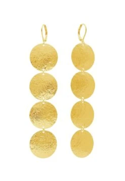 San Saru PENDIENTES BHAJAN CHAPADOS EN ORO