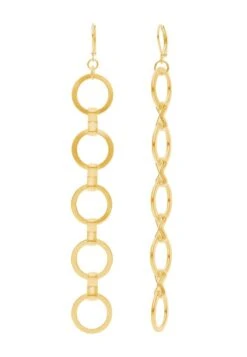 San Saru PENDIENTES DEVAS CHAPADOS EN ORO