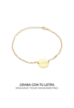 San Saru PULSERA SHAILA CHAPADA EN ORO (PERSONALIZADA)