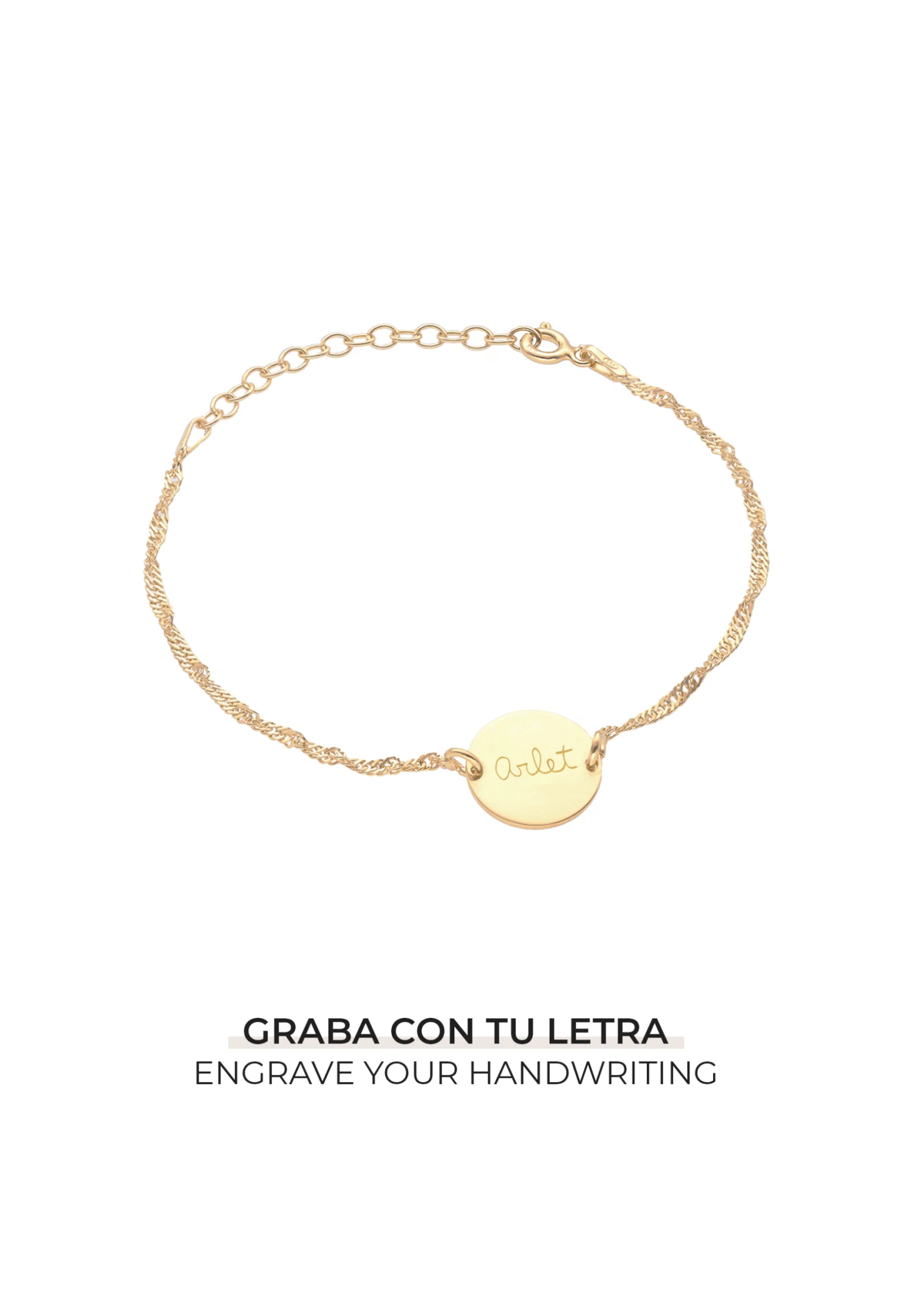 San Saru PULSERA SHAILA CHAPADA EN ORO (PERSONALIZADA)
