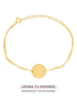 San Saru PULSERA SHAILA CHAPADA EN ORO